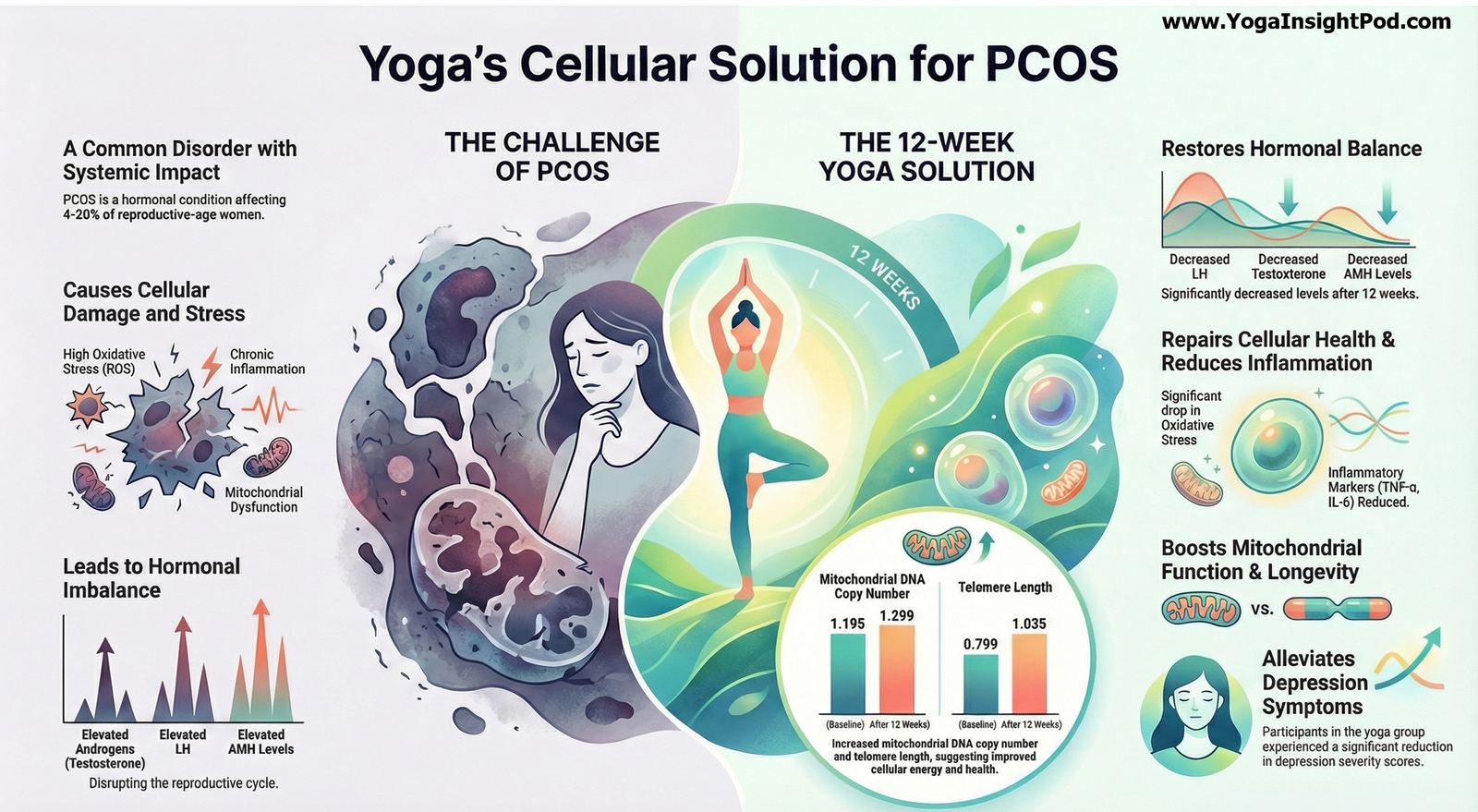 Yoga for PCOS: How 12 Weeks Can Transform Hormones, Mitochondria, and Mood